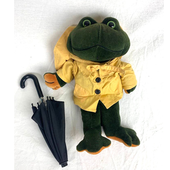 Vintage Boyds Bears G Kelley Ribbit Frog Bearware Rain Coat Umbrella 1991-1996 - Picture 6 of 14